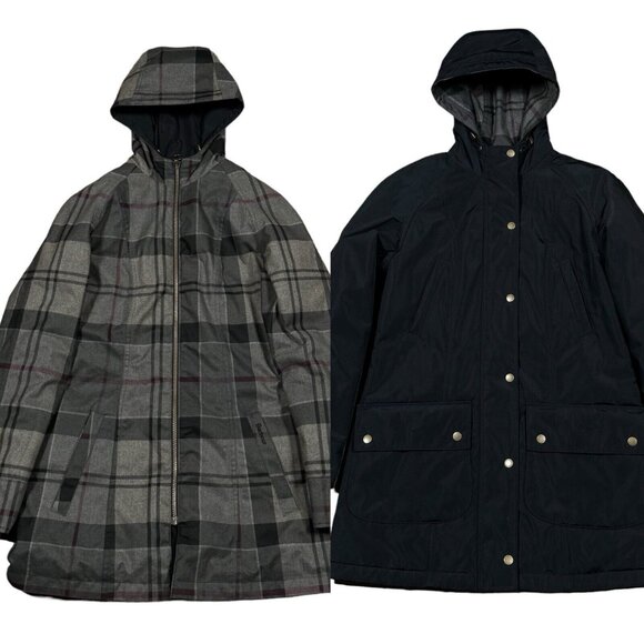 Barbour Black and Gray Women's Jackets - Picture 1 of 16